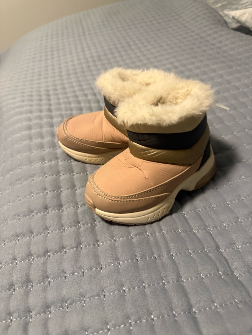 Zara Kids Faux-Fur Lined Winter Boots - Pink
